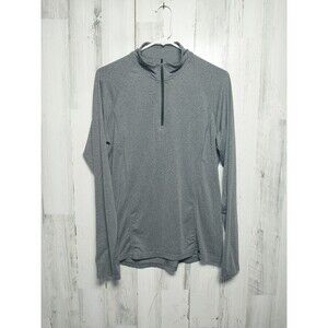 REI Co-Op Gray 1/4 Zip Performance Stretch Pullover Outdoor Hike Casual Womens L